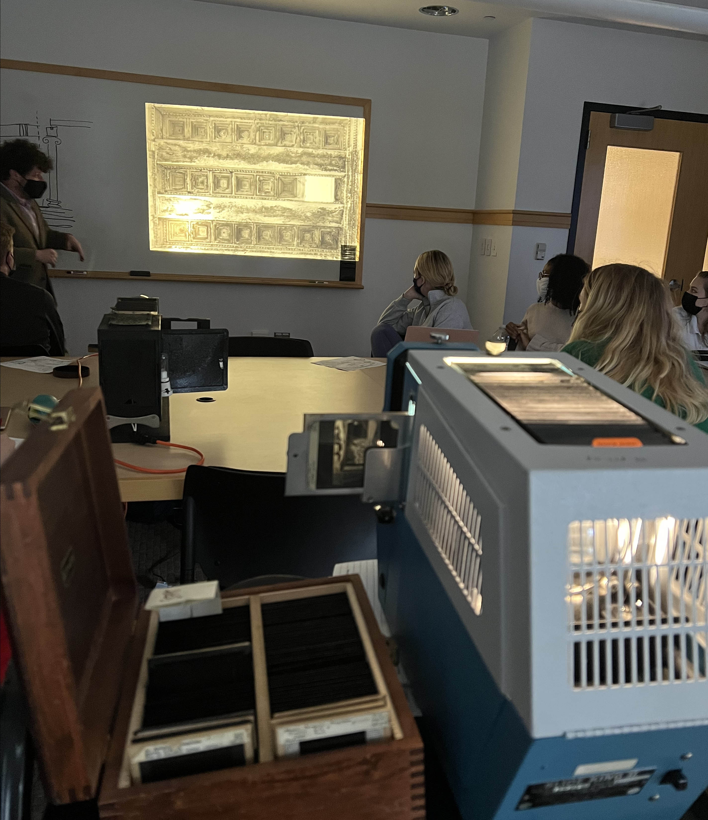 click to see item Lantern slides used in class